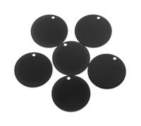 Lot de 6 porte-clés ronds en acier inoxydable pour chien et chat - Pour gravure avec trous - Résistant à l'usure - Accessoires de collier pour chiens et chats