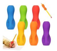 Lot de 6 porte-crayons triangulaires ergonomiques | Poignées de crayon sensorielles avec matériau doux antidérapant, aide à l'écriture manuscrite confortable pour les enfants