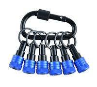Lot de 6 porte-embouts à tige hexagonale de 6,35 mm pour tournevis, extension de perceuse, tourne-écrous avec mousqueton