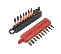 Lot de 6 porte-embouts de tournevis, ceintures de rangement avec mousqueton, organiseur de tournevis à 10 trous (noir)