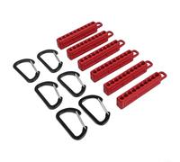 Lot de 6 porte-embouts de tournevis, garde-corps en caoutchouc à 10 trous avec mousqueton, organiseur portable pour embouts hexagonaux 1/4 à usage domestique et professionnel (orange)