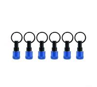 Lot de 6 porte-embouts hexagonaux de 6,35 mm pour tournevis, tige d'extension magnétique avec verrou à roulement à billes, porte-clés compatible avec 1/(E)