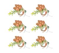 Lot de 6 porte-serviettes en bois faciles à utiliser pour Pâques Pâques œufs de Pâques accessoires ajoutent du charme à n'importe quelle table à thèmes de fête