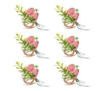 Lot de 6 porte-serviettes en bois faciles à utiliser pour Pâques Pâques œufs de Pâques accessoires ajoutent du charme à n'importe quelle table à thèmes de fête