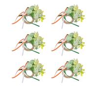 Lot de 6 porte-serviettes en bois faciles à utiliser pour Pâques Pâques œufs de Pâques accessoires ajoutent du charme à n'importe quelle table à thèmes de fête