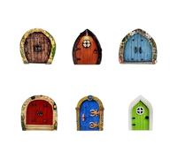 Lot de 6 portes miniatures pour espace extérieur
