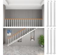 Lot de 6 poteaux de Balustrade en Fer Blanc pour escalier, Grenier et terrasse. Convient également pour Les marches extérieures, intérieures et extérieures. Poteau de Garde-Corps à Fixer au