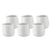 Lot de 6 pots à lait en porcelaine 20 ml