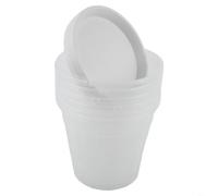 Lot de 6 pots à orchidée en plastique transparent avec trous de drainage et soucoupes pour aider à maintenir l'équilibre de l'humidité et promouvoir la santé des racines pour diverses plantes