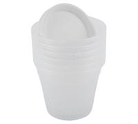 Lot de 6 pots à orchidée transparents avec soucoupes conçues pour une meilleure circulation de l'air et la santé des racines, construction en plastique PP qui favorise une croissance saine des plantes
