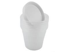 Lot de 6 pots à orchidées en plastique transparent avec trous de drainage et soucoupes aidant à maintenir la santé des racines et à prévenir l'arrosage excessif pour le jardinage intérieur (16 cm)