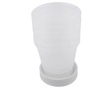 Lot de 6 pots à orchidées transparents avec soucoupes offrant un excellent drainage et ventilation pour encourager une croissance saine des racines et un entretien facile des plantes (4 cm)