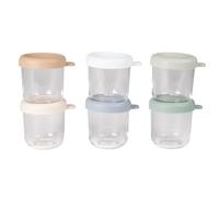 Lot de 6 pots de conservation bébé en verre 250 ml Natural color mix