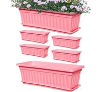 Lot de 6 pots de fleurs résistants aux UV pour plantes de cuisine, balcon et jardin, élégants, parfaits pour une utilisation en extérieur et la croissance des plantes