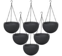 Lot de 6 pots suspendus Keter Sphere Planter anthracite