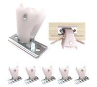 Lot de 6 poulies de rideaux en métal pour stores romains - Accessoires robustes avec boîtier en plastique, pour montage mural ou en bois facile