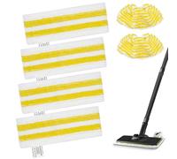 Lot de 6 pour Kärcher EasyFix Bonnettes Nettoyeurs Vapeur Serpillere Recharge Kit, pour Kärcher EasyFix SC 2, SC 3, SC 4, SC 5 Microfibre Lingette, 4 Lingettes et 2 Couverture