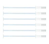 Lot de 6 poutres de sécurité réglables en acier chromé argenté 710-1200 mm de long, protection anti-effraction robuste pour fenêtres en bois, plastique et aluminium, idéal pour chambre à coucher et