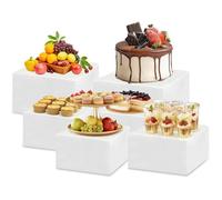Lot de 6 Presentoir Aperitif Buffet Cube Presentoir Gateau en Acrylique Support Gateau polystyrene Supports de PVC de SAC DE SPORT