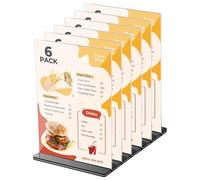 Lot de 6 présentoirs de table en acrylique A5 - Support pour cartes de menu - Présentoir à prospectus - Double face - En acrylique - Pour photo, bureau, restaurant, mariage
