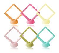 Lot de 6 présentoirs flottants 3D pour pièces de monnaie, bijoux en polyéthylène transparent pour pièces de défi, médaillons AA, pierres précieuses 6,9 cm