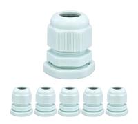 Lot de 6 presse-étoupes M20 étanches - Entrée de câble - Gris - Presse-étoupes réglables - Pour extérieur et jardin