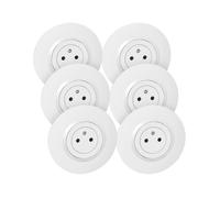 Lot de 6 prises de courant 2P+T Surface complet Dooxie Déco - Blanc - 300435 - Legrand