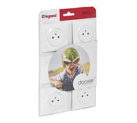 Lot de 6 prises de courant 2P+T Surface complet Dooxie One 16A - Blanc - 300431 - Legrand