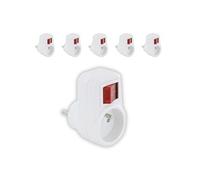 - Lot de 6 prises Easy Switch On/Off 16A 3500W Blanc