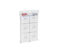 - Lot de 6 prises encastrées 2P+T 16A complet - Mosaic - blanc