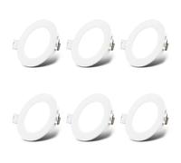 Lot de 6 projecteurs LED encastrables 230V LED encastrables spots plats blanc...