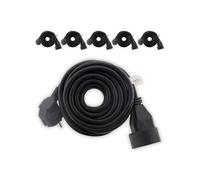 - Lot de 6 prolongateurs 16A 2P+T HO5VV-F 3G1,5mm² - Noir 5m