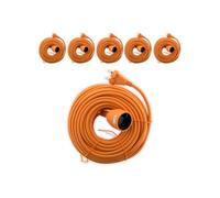 - Lot de 6 prolongateurs sans terre obturateur 16A 50m - orange