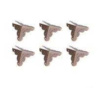 Lot de 6 protections d'angle décoratives en fer pour rangement en bois ou boîtes cadeaux, garniture au design antique pour décoration d'intérieur, travaux manuels et souvenirs (bronze)