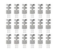 Lot de 6 protections d'angle en fer au look vintage pour plinthes pour une durabilité accrue dans les portes et les couloirs (argenté, 18 pièces)