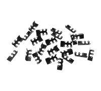 Lot de 6 protections d'angle en fer au look vintage pour plinthes pour une durabilité accrue dans les portes et les couloirs (noir, 24 pièces)