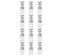 Lot de 6 protections d'angle en métal pour plinthes avec attrait vintage offrant une protection dans les couloirs, les entrées et les espaces de vie partagés (argenté, 12 pièces)