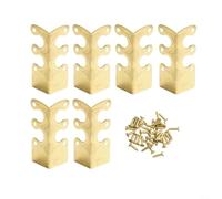 Lot de 6 protections d'angle rustiques en métal pour plinthes conçues pour protéger les coins des murs dans les couloirs et les pièces (doré)