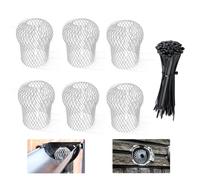 Lot de 6 protections de gouttière en aluminium avec 100 attaches de câble noires, couvercles de tuyau de gouttière, filtre en aluminium extensible pour garder la gouttière claire