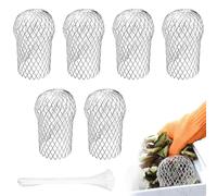 Lot de 6 protections de gouttière, en aluminium, extensible, protection des gouttières, protection des gouttières, filtre de descente pour tuyaux de descente de 3 à 15 cm de diamètre