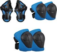 Lot de 6 protections de rollers pour enfants, genouillères, coudières, genouillères, patins à roulettes, équipement de protection pour patinage, vélo, roller, roller, roller, etc