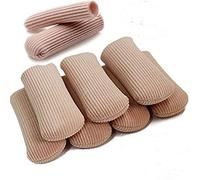 Lot de 6 protections en tissu pour orteils fermés avec doublure en gel pour éviter le développement des cors, des callosités et des ampoules entre les orteils, adoucir et apaiser la peau