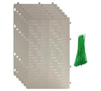 Lot de 6 protections pour tronc d'arbre - Empilable - Pour protéger les et les - Avec 50 serre-câbles - Pour tondeuse à gazon de cerfs, lapins et chats