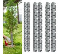 Lot de 6 protections réglables en plastique pour tronc d'arbre pour jeunes arbres pour éviter les dommages causés par les cerfs, lapins, rongeurs et tondeuses à gazon en extérieur