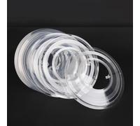 Lot de 6 protections transparentes pour rayons de vélo pour cassette et roue libre, protection de chaîne en plastique avec moyeu de 54 mm, taille 135 mm pour vélos pliants pour enfants de montagne