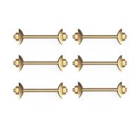 Lot de 6 raccords de boulons de traction pratiques pour plans de travail, cadre de lit, escalier, bloc en laiton robuste, bloc de fixation de table