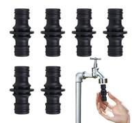 Lot de 6 raccords de tuyau d'arrosage, raccord de tuyau pour raccord Gardena, raccord de tuyau double face, adaptateur de tuyau, rallonge pour jardin