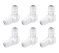 Lot de 6 raccords de tuyau de 12 mm à 2 voies coudé à 90 degrés en forme de L pour aquariums