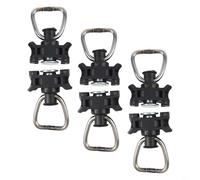 Lot de 6 raccords d'extrémité de verrouillage de rail en acier inoxydable avec boucle fixe pour rail d'avion compatibles avec véhicules récréatifs, remorques, camions, camping-cars