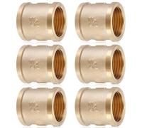 Lot de 6 raccords doubles 1/2", manchon 1/2", double mamelon 1/2", raccord en laiton femelle